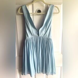 Blue Tobi V-Neck Dress